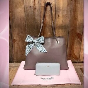 Kate Spade: 3 Piece Set: Jordyn Tote with Zip Around Wallet & Twilly